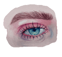 marridit eye boring watercolor marridit Sticker