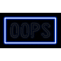 neon oops Sticker