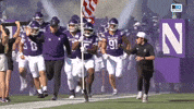 American Flag Football GIF by Northwestern Athletics