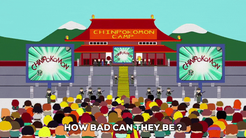 chinpokomon ralley crowd gathered GIF by South Park 