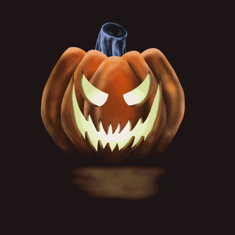 Willpaintforcookies giphyupload halloween pumpkin glowing GIF
