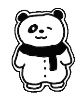 Panda Hello Sticker