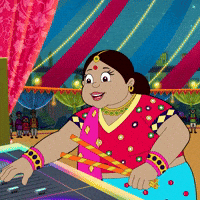 Navratri Garba GIF by Chhota Bheem