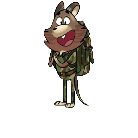 Defencekidz cartoon army military navy Sticker