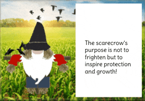 Gnome Scarecrow GIF