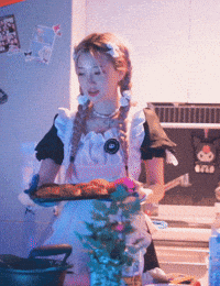 Cute Girl Cooking GIF