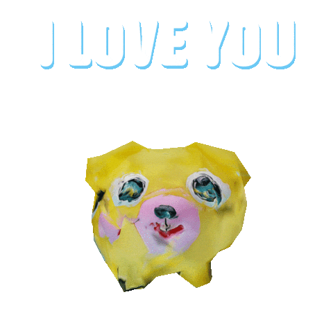 I Love You Dog Sticker by Nicky Rojo
