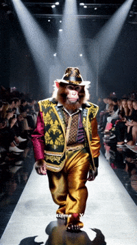Fashion Monkey GIF by systaime