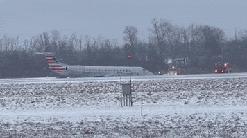 Plane Slides Off Runway After Landing in Snowy Rochester