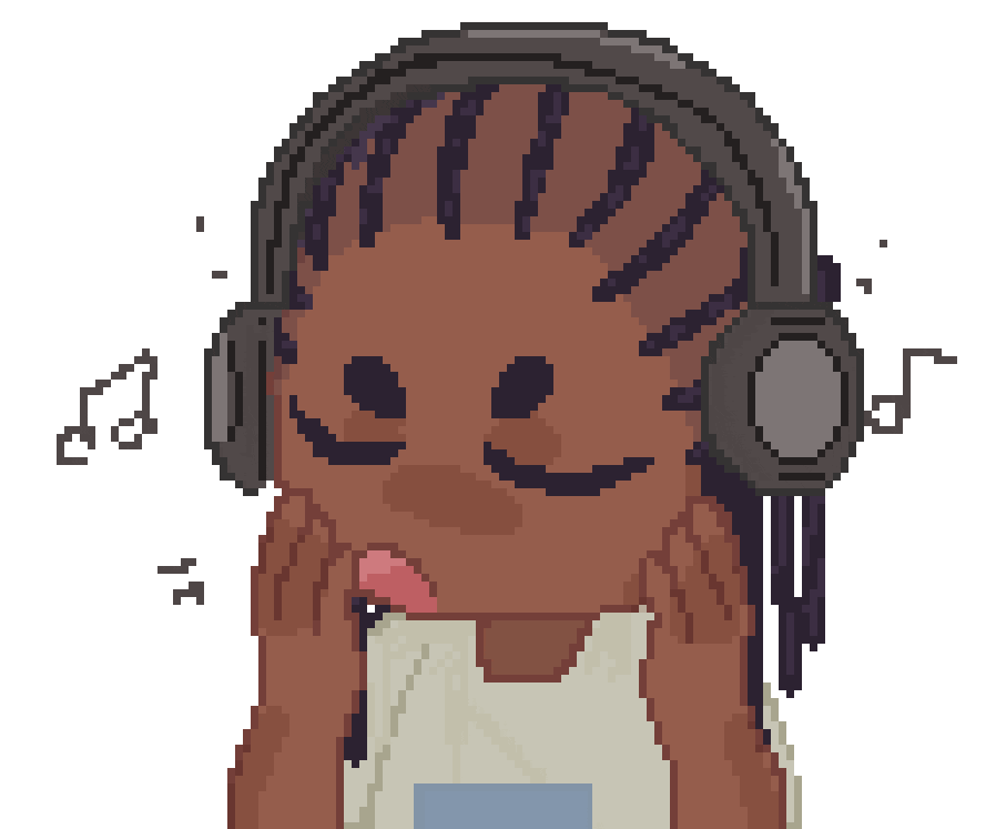 Pixel Singing Sticker by Bananelly