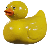 Tired Rubber Duck Sticker by jellygummies