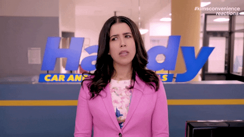 hold on pink GIF by Kim's Convenience