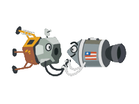 Moon Landing Love Sticker by Brent Noll