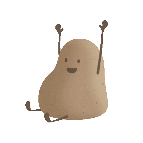 aldewer giphyupload potato patata hotpotatoes Sticker