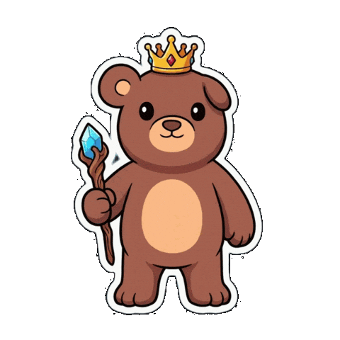 Happy Teddy Bear Sticker by BEARISH