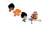 Cartoon Running Sticker by 3 Palavrinhas