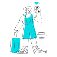 peoplemediadigital travel viaje wifi chica Sticker