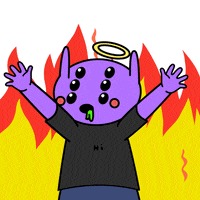 CloverStudios fire crypto nft halo GIF