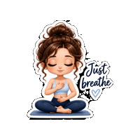 Just Breathe Yoga Sticker