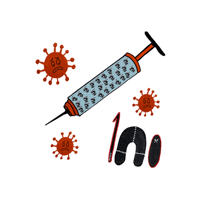 fpdn covid vaccine mob disability Sticker