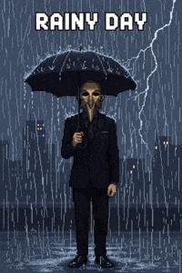 ABCNT rain storm lightning umbrella GIF