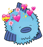 DioChama love heart animal hearts Sticker