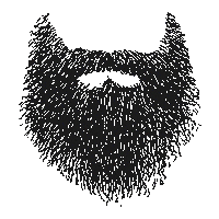 Mask Beard Sticker by Reyka Vodka
