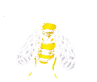 bumble bee illustration Sticker by Aspire to Amble