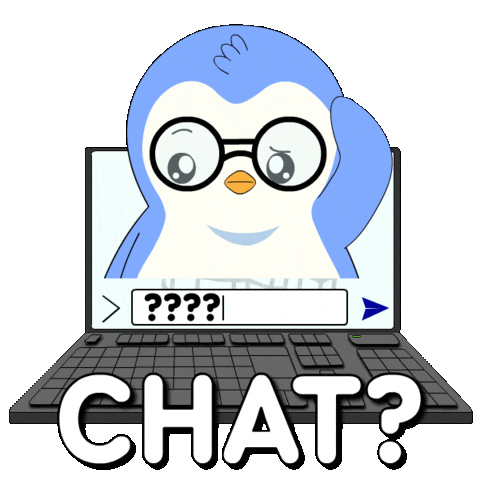 Confused Question Mark Sticker by Pudgy Penguins