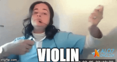 violin total physical response GIF by ALO7.com