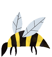 DariLuna yellow bee honey insect Sticker