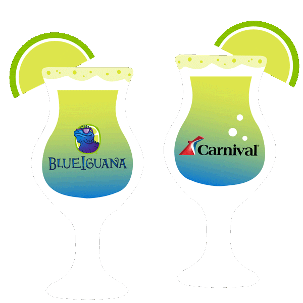 Blue Iguana Love Sticker by Carnival Cruise Line