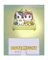 Date Night Netflix Sticker by Brave Unicorn
