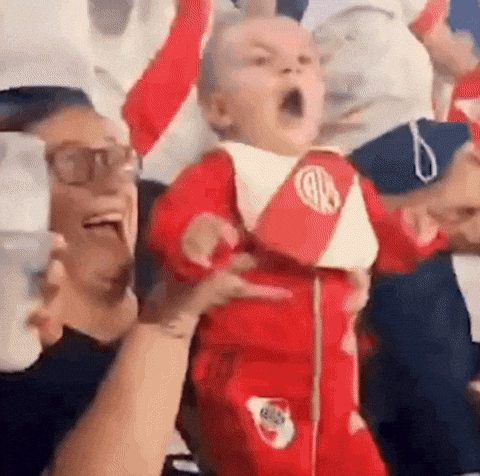 cristianotegui gol river hinchada tribuna GIF