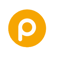 Button Orange Circle Sticker by Pallmann