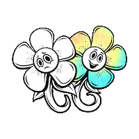 dyedhappyco love trippy vibes flowers Sticker