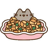 Mac And Cheese Cat Sticker by Pusheen