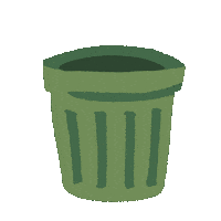 Trash Can Goodbye Sticker