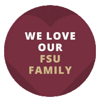 Heart Gold Sticker by Florida State University