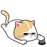 Bored Cat Sticker by Kcomics
