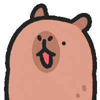 Capybara 嚇到 Sticker by sansanplanet