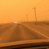 Caldor Fire Smoke Darkens Sky Near Nevada Town