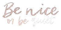 Calligraphy Be Nice Sticker