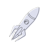 Rocket Universe Sticker by fireup.pro