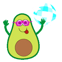 AvoDoggo party 80s disco avocado Sticker