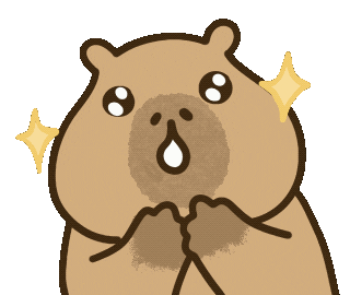 kapi_capybara giphyupload smile wow blink Sticker