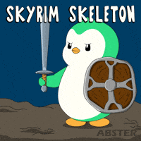 Penguin Skull GIF by Abster