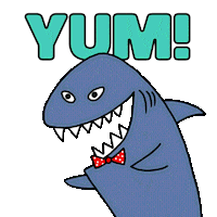 Shark Eating Sticker by Bird Town