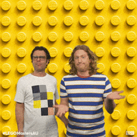 LEGOMastersAU australia whatever shrug lego GIF