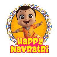Navratri Garba Sticker by Chhota Bheem